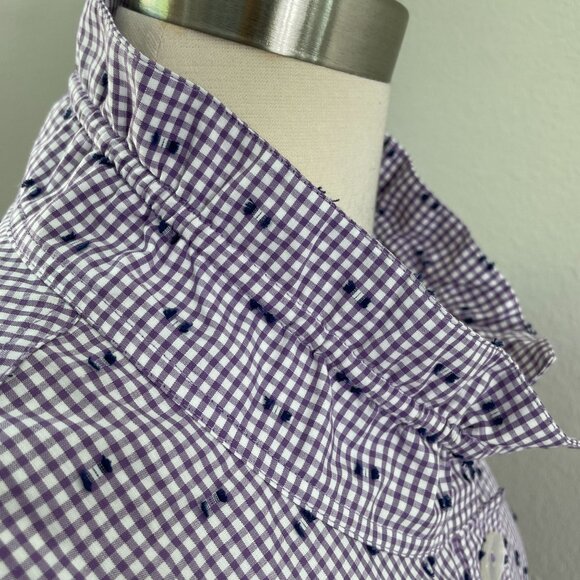 Appleseeds Woman Plus 2X Long Sleeve Button Up Shirt Wired Collar Pocket Top - Picture 7 of 13